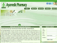 Tablet Screenshot of dkayurvedic.com